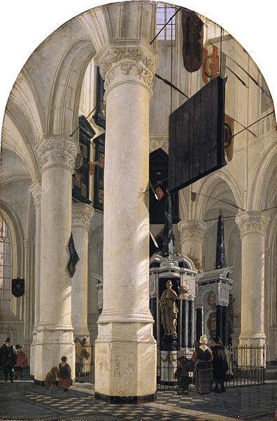 unknow artist The tomb of Willem I in the Nieuwe Kerk in Delft France oil painting art